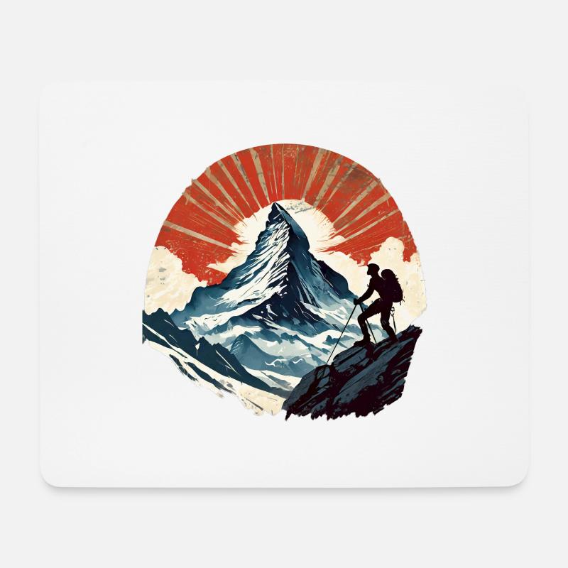 Vintage Matterhorn - Mousepad (Querformat) - Weiß