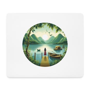 Seensucht - Mousepad (Querformat) - Weiß - Vorne