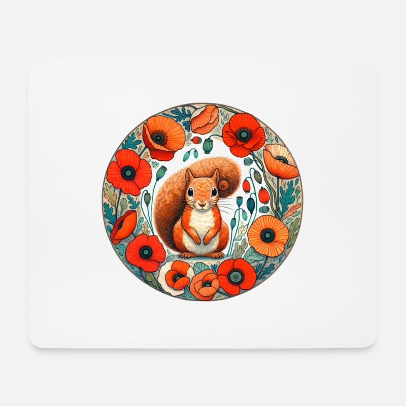 Eichhörnchen - Mousepad (Querformat) - Weiß