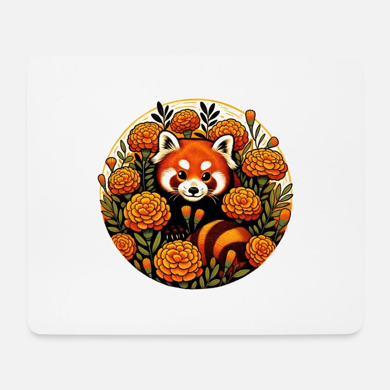 Kleiner Panda - Mousepad (Querformat) - Weiß