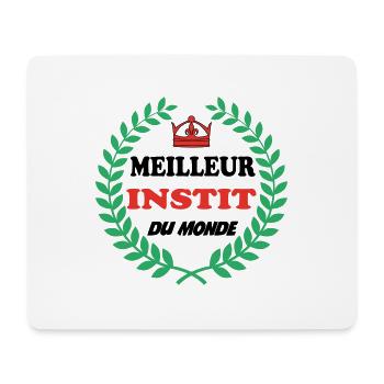MEILLEUR INSTIT DU MONDE - Tapis de souris (format paysage) - blanc - Devant