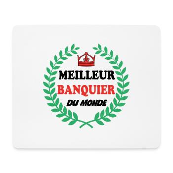 MEILLEUR BANQUIER DU MONDE - Tapis de souris (format paysage) - blanc - Devant