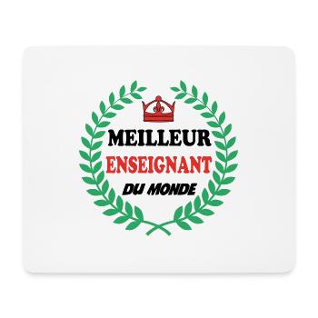 MEILLEUR ENSEIGNANT DU MONDE - Tapis de souris (format paysage) - blanc - Devant