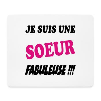 FRERE SOEUR BROTHER SISTER - Tapis de souris (format paysage) - blanc - Devant