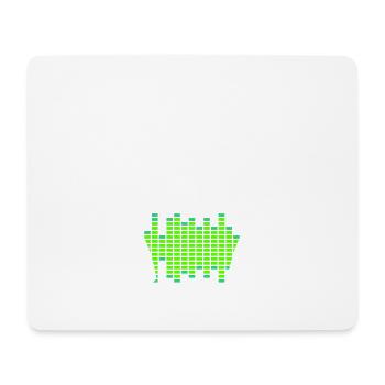 Casque Techno Music Party Equalizer Waves Logo - Tapis de souris (format paysage) - blanc - Devant
