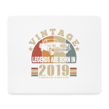 Vintage 2019 Legend Born - Tapis de souris (format paysage) - blanc - Devant