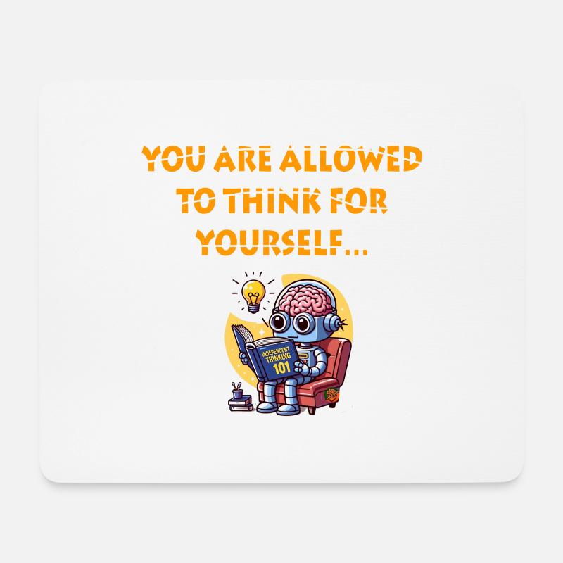THINK YOURSELF - Mouse Pad (horizontal) - white
