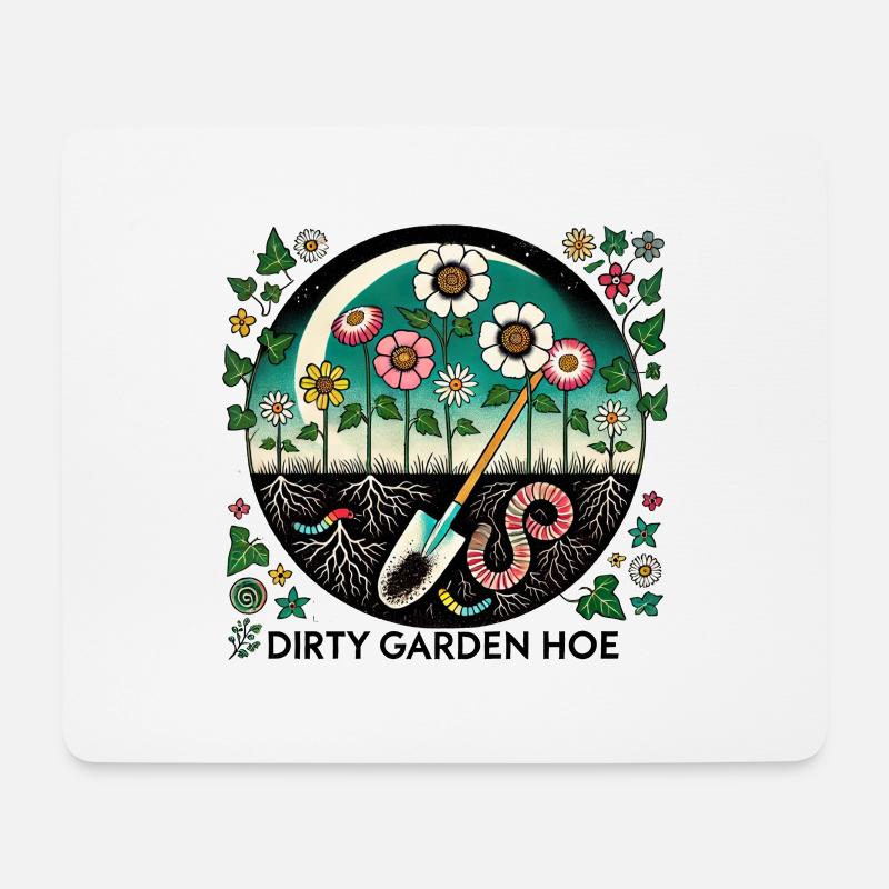 Schmutziger Garten - Mousepad (Querformat) - Weiß