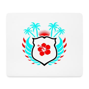Paradise Hibiskus Blume - Mousepad (Querformat) - Weiß - Vorne