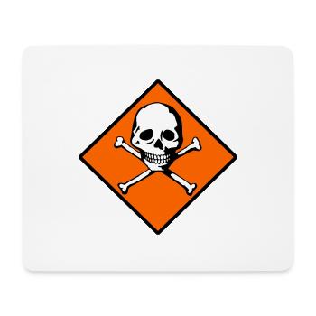 Schädel und Knochen - Mousepad (Querformat) - Weiß - Vorne