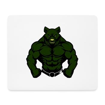 Ours Comic Fit - Tapis de souris (format paysage) - blanc - Devant