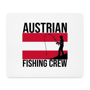Austrian Fishing Crew Angler Shirt - Mousepad (Querformat) - Weiß - Vorne