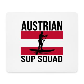 Austrian SUP Crew Paddel-Shirt - Mousepad (Querformat) - Weiß - Vorne