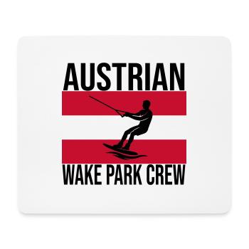 Austrian Wake Crew Wakeboard Shirt - Mouse Pad (horizontal) - white - Front