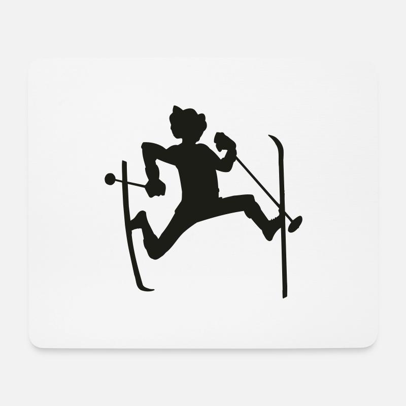 skier - Mouse Pad (horizontal) - white