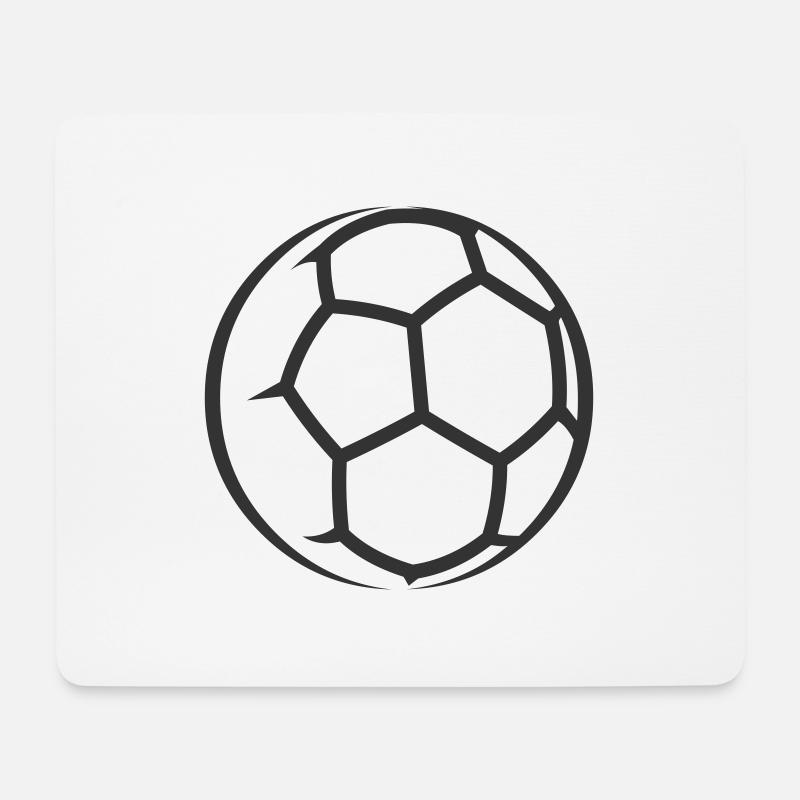fussball_ball_newstyle - Mousepad (Querformat) - Weiß