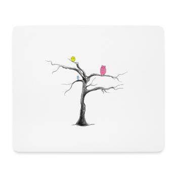 Kaffeeeulen 5 - Mousepad (Querformat) - Weiß - Vorne