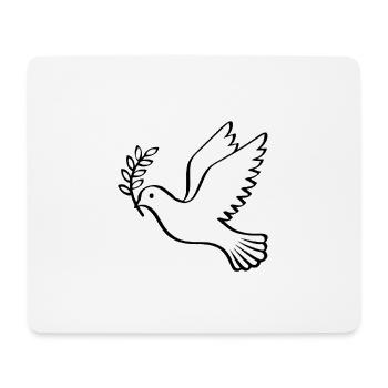 colombe - Tapis de souris (format paysage) - blanc - Devant