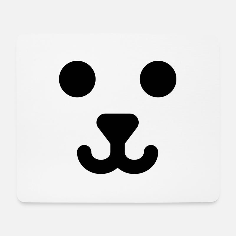 Bären Gesicht - Mousepad (Querformat) - Weiß