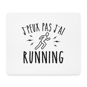 running je peux pas j'ai running coureur - Tapis de souris (format paysage) - blanc - Devant