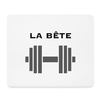 La bête - the beast - Tapis de souris (format paysage) - blanc - Devant