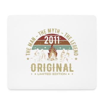 Legendär seit 2011 | 14-jähriges Jubiläum der Männer - Mousepad (Querformat) - Weiß - Vorne