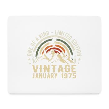 Cadeau Anniversaire Janvier 1975 - Original 50 Ans - Tapis de souris (format paysage) - blanc - Devant