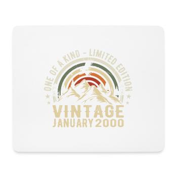 January 2000 Birthday Gift - Original 25 Years - Mouse Pad (horizontal) - white - Front