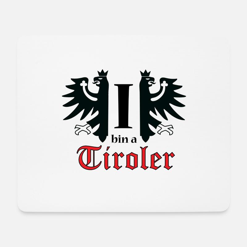 I bin a Tiroler - Mousepad (Querformat) - Weiß