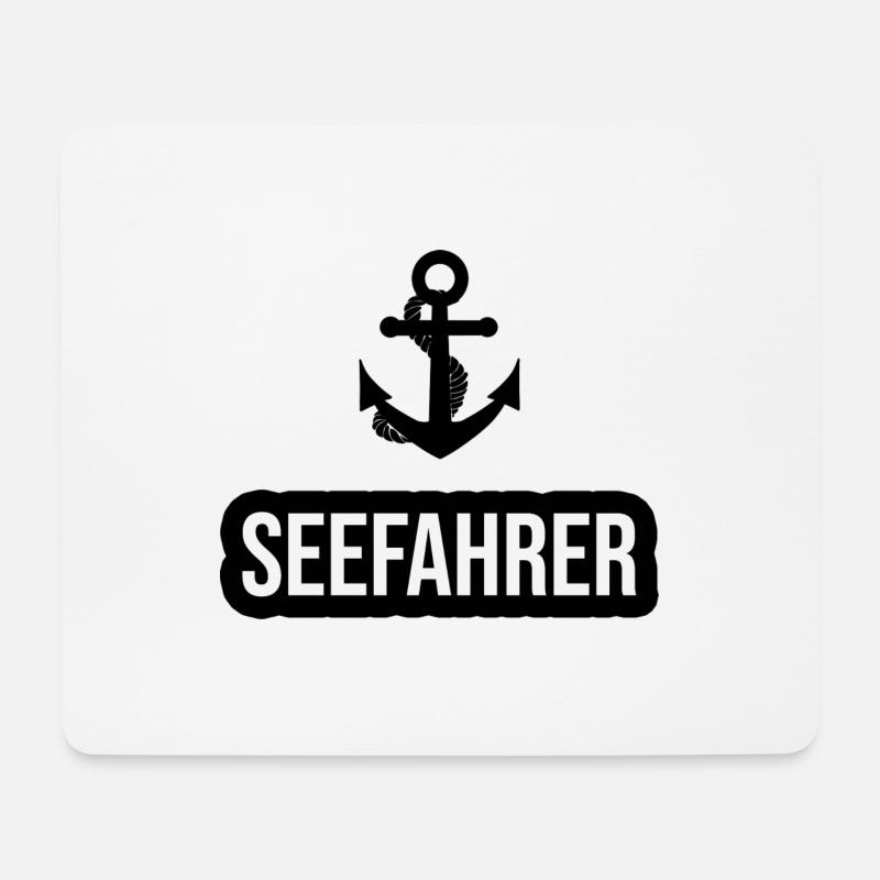 Seefahrer Anker Kapitän Bootsbesitzer bootfahren - Mousepad (Querformat) - Weiß