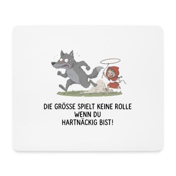 Die Grösse spielt keine Rolle - Mousepad (Querformat) - Weiß - Vorne