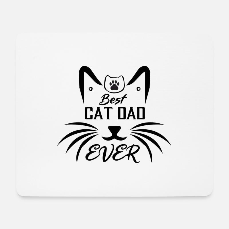 Bester Katzenvater aller Zeiten - Mousepad (Querformat) - Weiß