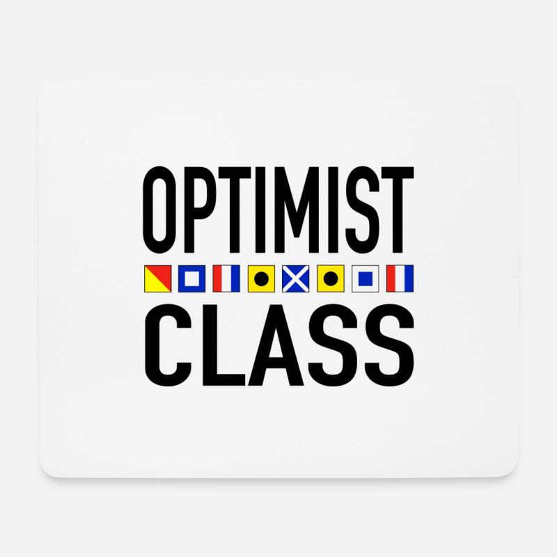 Optimist - Mousepad (Querformat) - Weiß