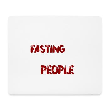 Fasting people - Mousepad (Querformat) - Weiß - Vorne