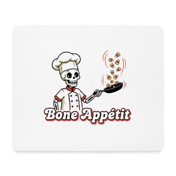 Crâne Chef avec motif de serpent de bonbons - Tapis de souris (format paysage) - blanc - Devant