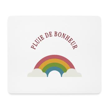 GLÜCK. GLÜCK. FREIHEIT. POSITIV. POSITIV - Mousepad (Querformat) - Weiß - Vorne
