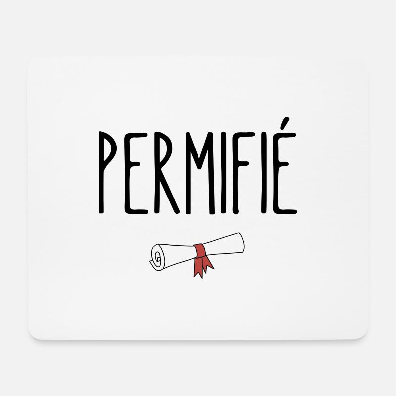 permifié - Tapis de souris (format paysage) - blanc