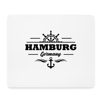 Cadeau de vagues d'ancre de ville de Hambourg Allemagne - Tapis de souris (format paysage) - blanc - Devant