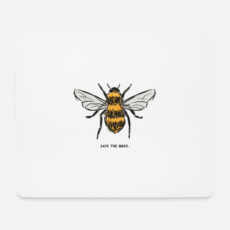 Realistische Bienen Illustration - Mousepad (Querformat) - Weiß