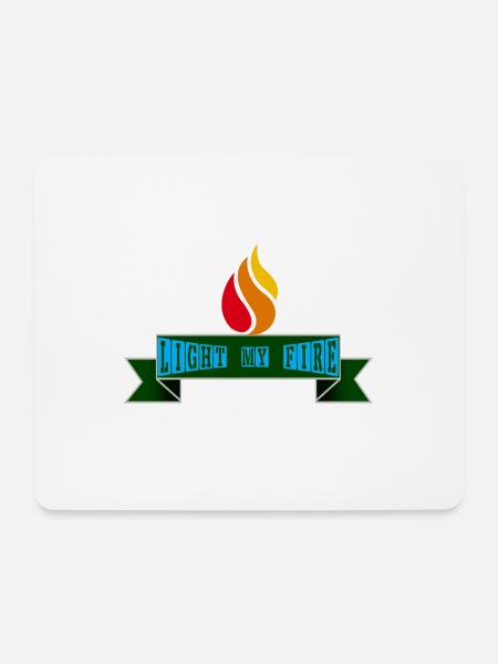 Zünde mein Feuer an - Mousepad (Querformat) - Weiß