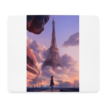 Paris - Tapis de souris (format paysage) - blanc - Devant