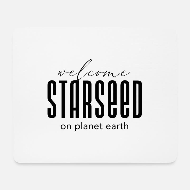 Starseed wear : Welcome on planet earth - Mousepad (Querformat) - Weiß
