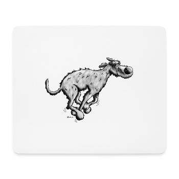 Sportlicher Irischer Wolfshund - Mousepad (Querformat) - Weiß - Vorne
