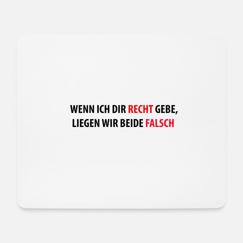 Witz Shirt - Lustiger Spruch - Geschenk - Mousepad (Querformat) - Weiß