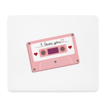 Cassettes - Tapis de souris (format paysage) - blanc - Devant