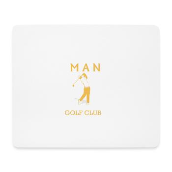 UNTERSCHÄTZE NIEMALS EINEN MANN MIT GOLFSCHLÄGER! - Mousepad (Querformat) - Weiß - Vorne