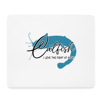 Wels Waller angeln Sportfischen Flussmonster - Mousepad (Querformat) - Weiß - Vorne