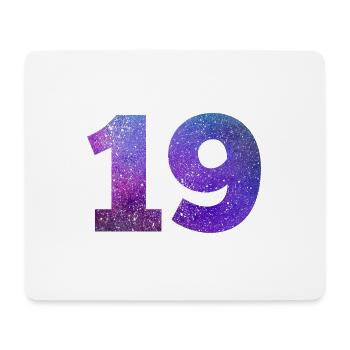 Number 19 galaxy - Mouse Pad (horizontal) - white - Front