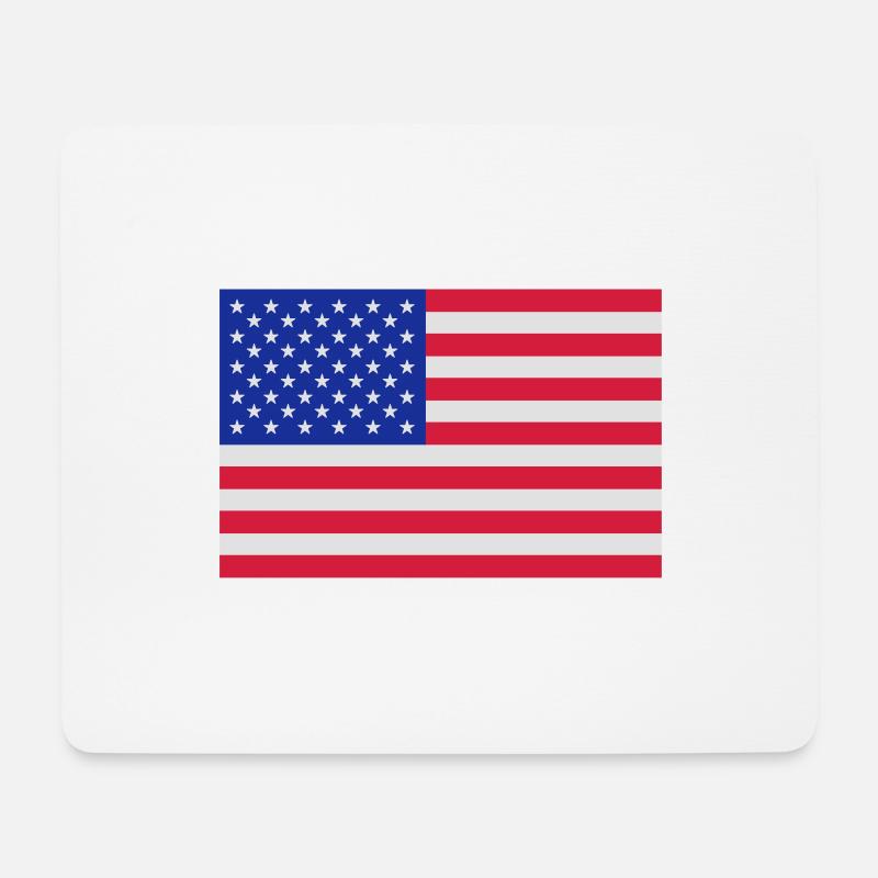 USA Flag - Mouse Pad (horizontal) - white
