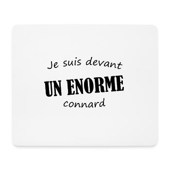 je suis devant un énorme connard - Tapis de souris (format paysage) - blanc - Devant